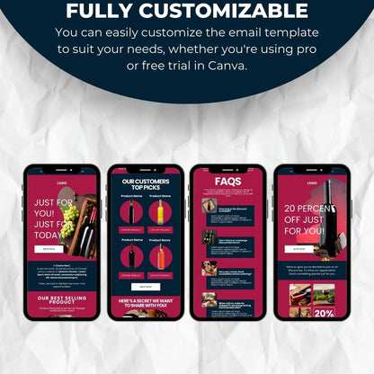 fully customizable email template
