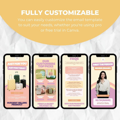 fully customizable email template