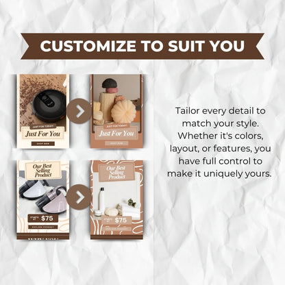 customize template to suit you