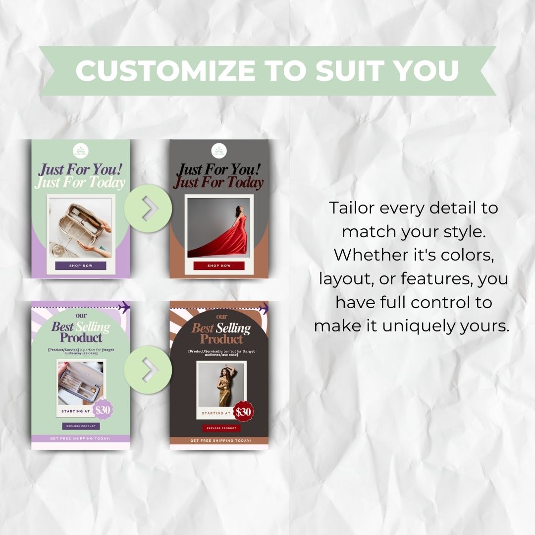 customize template to suit you