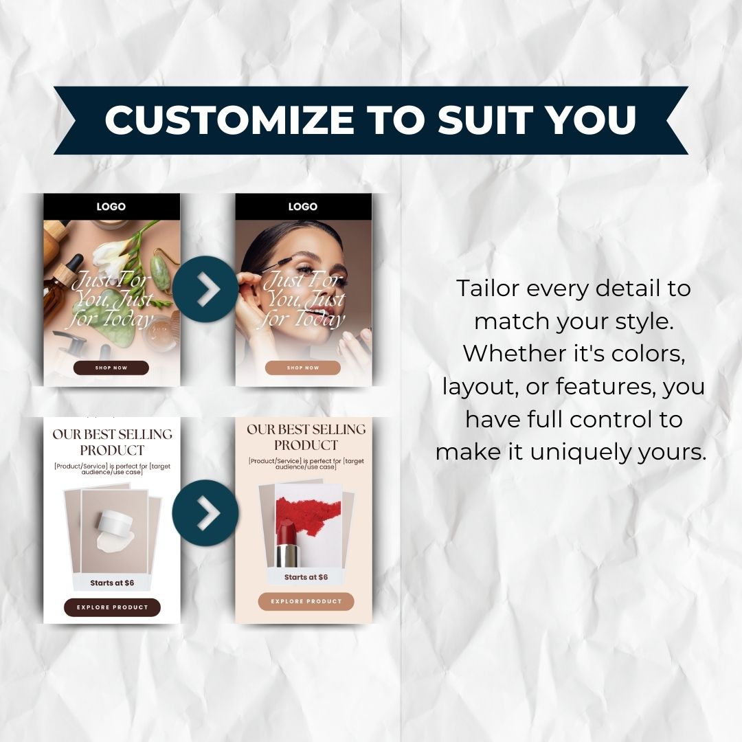 customize template to suit you