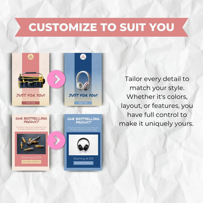 customize template to suit you