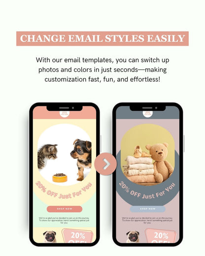 E-commerce Email Marketing Newsletter Canva Template Bundle for Klaviyo Mailchimp and Flodesk | Pet Food