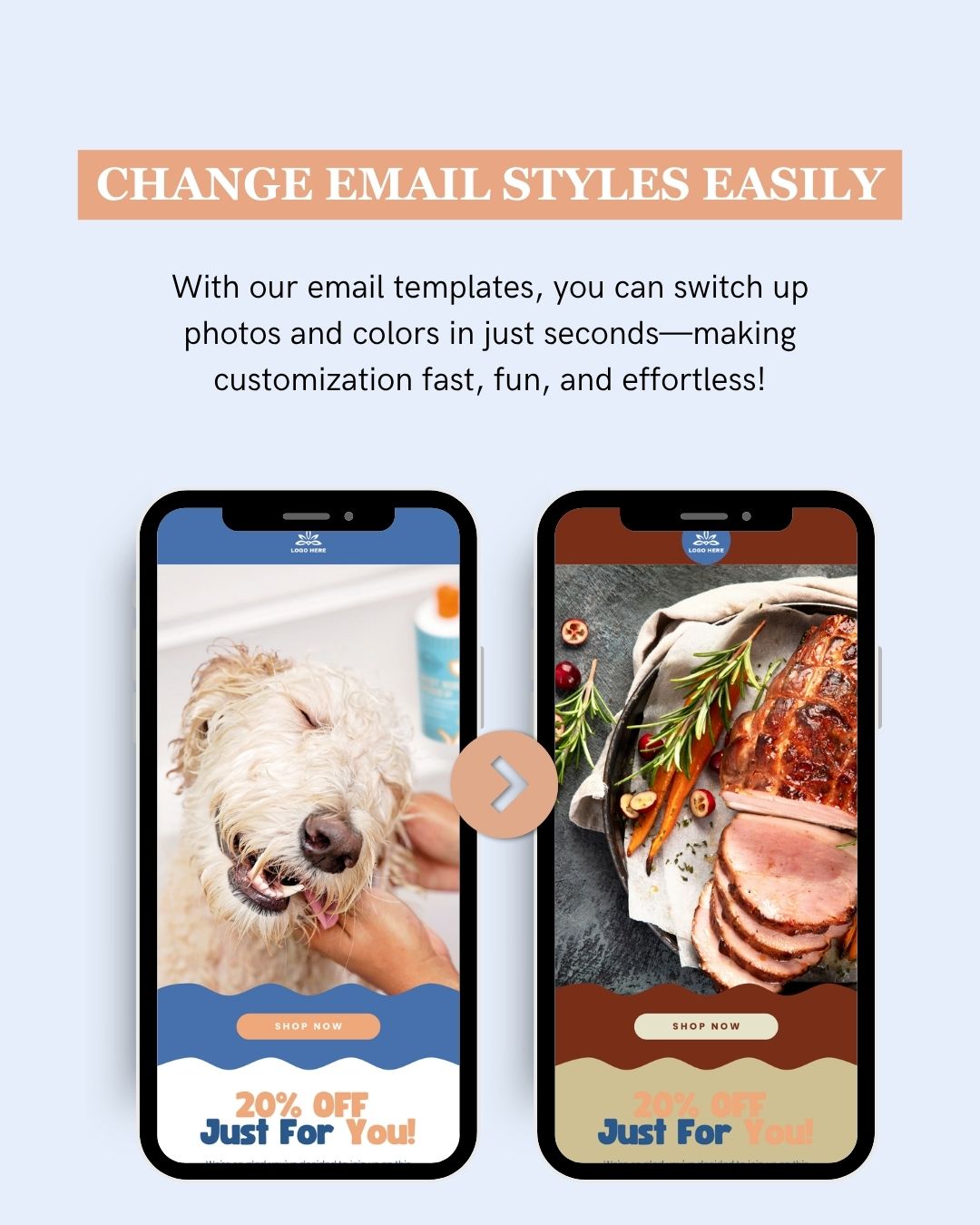 E-commerce Email Marketing Newsletter Canva Template Bundle for Klaviyo Mailchimp and Flodesk | Pet Grooming and Health Products