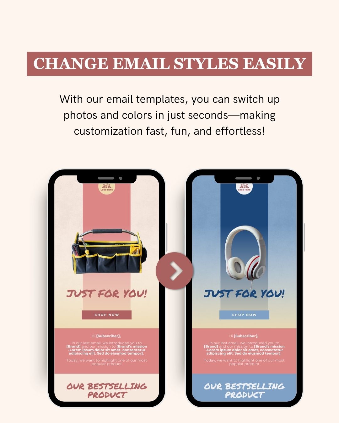 E-commerce Email Marketing Newsletter Canva Template Bundle for Klaviyo Mailchimp and Flodesk | Tools and Replacement Parts