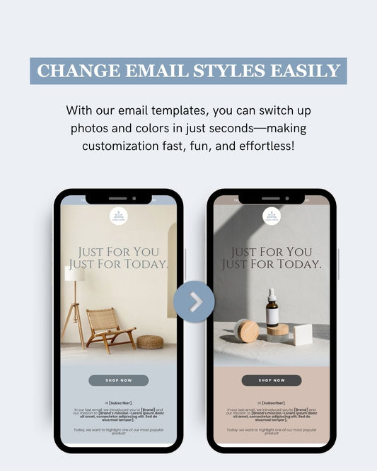 E-commerce Email Marketing Newsletter Canva Template Bundle for Klaviyo Mailchimp and Flodesk | Furniture and Decor