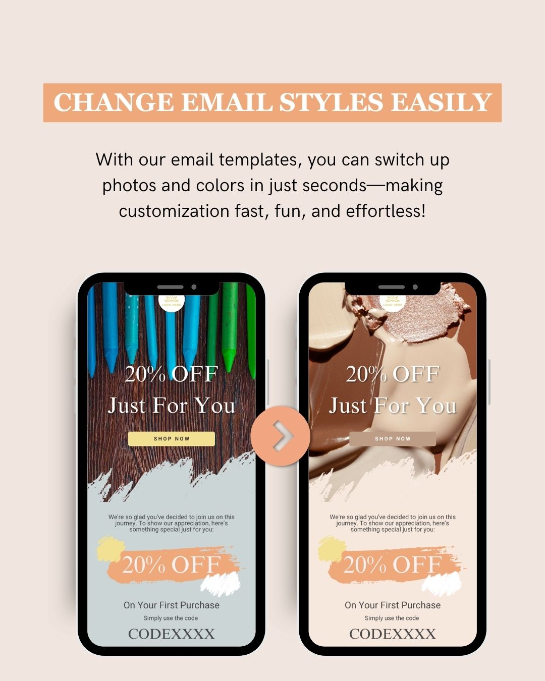E-commerce Email Marketing Newsletter Canva Template Bundle for Klaviyo Mailchimp and Flodesk | Professional Art Supplies