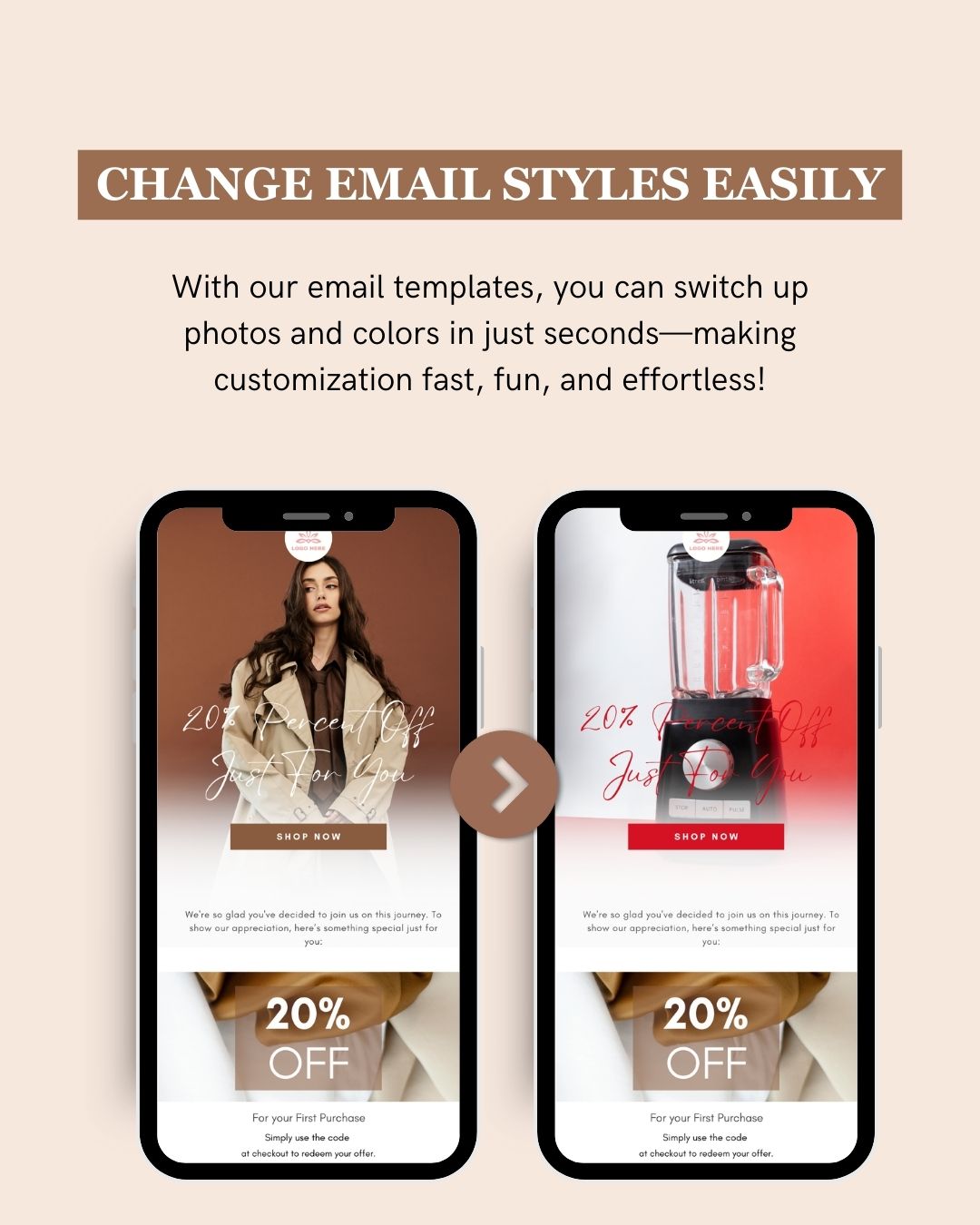 E-commerce Email Marketing Newsletter Canva Template Bundle for Klaviyo Mailchimp and Flodesk | Sustainable Fashion and Accessories