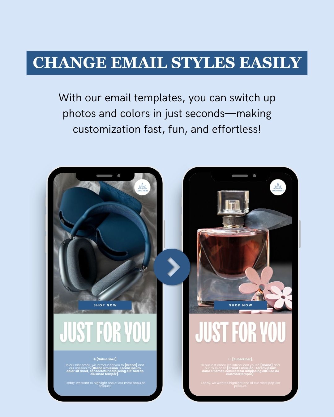 E-commerce Email Marketing Newsletter Canva Template Bundle for Klaviyo Mailchimp and Flodesk | Consumer Electronics