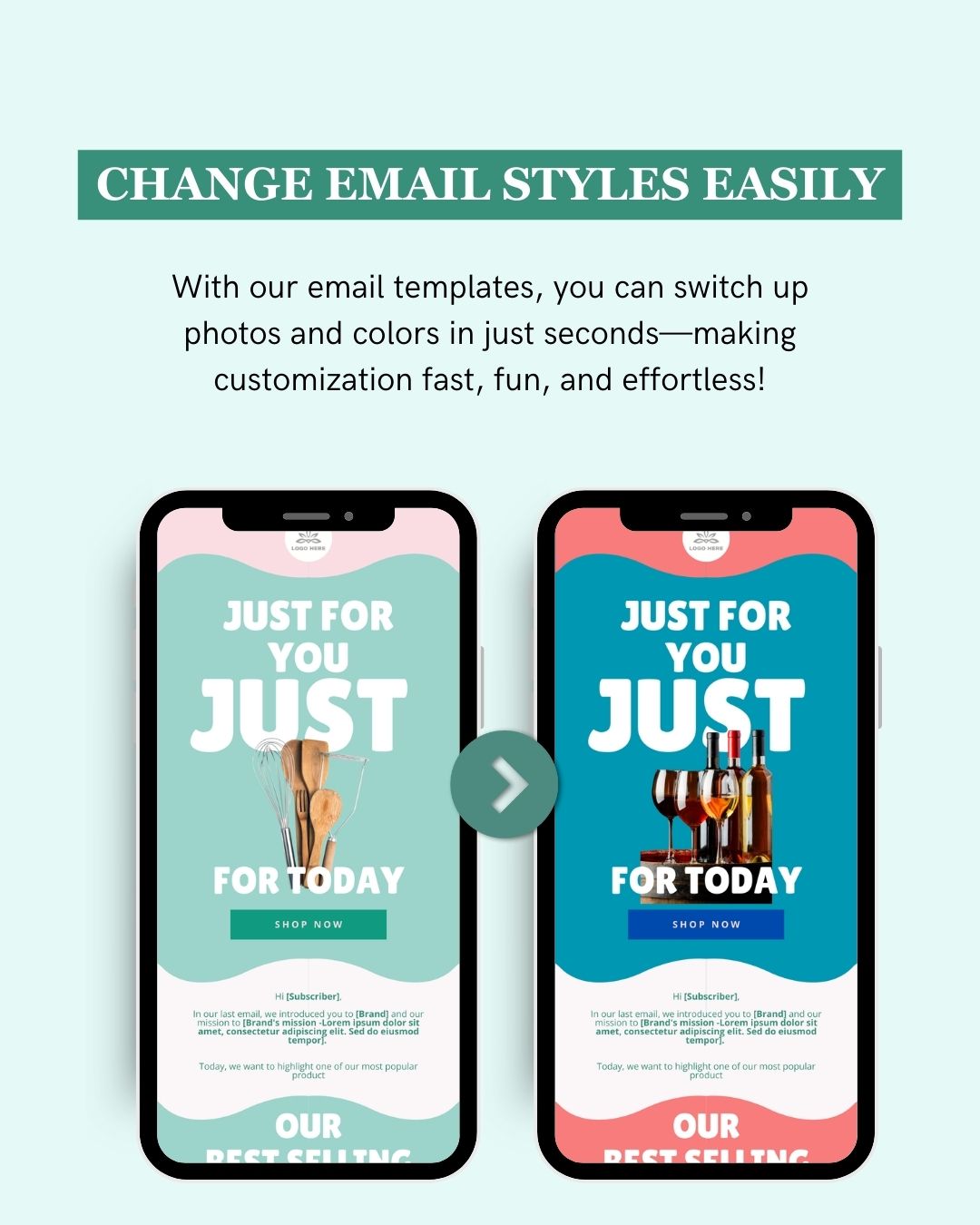 E-commerce Email Marketing Newsletter Canva Template Bundle for Klaviyo Mailchimp and Flodesk | Kitchen and Dining Essentials