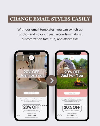 E-commerce Email Marketing Newsletter Canva Template Bundle for Klaviyo Mailchimp and Flodesk | Car Accessories