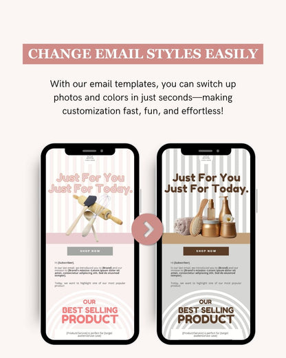 E-commerce Email Marketing Newsletter Canva Template Bundle for Klaviyo Mailchimp and Flodesk | Baking Materials