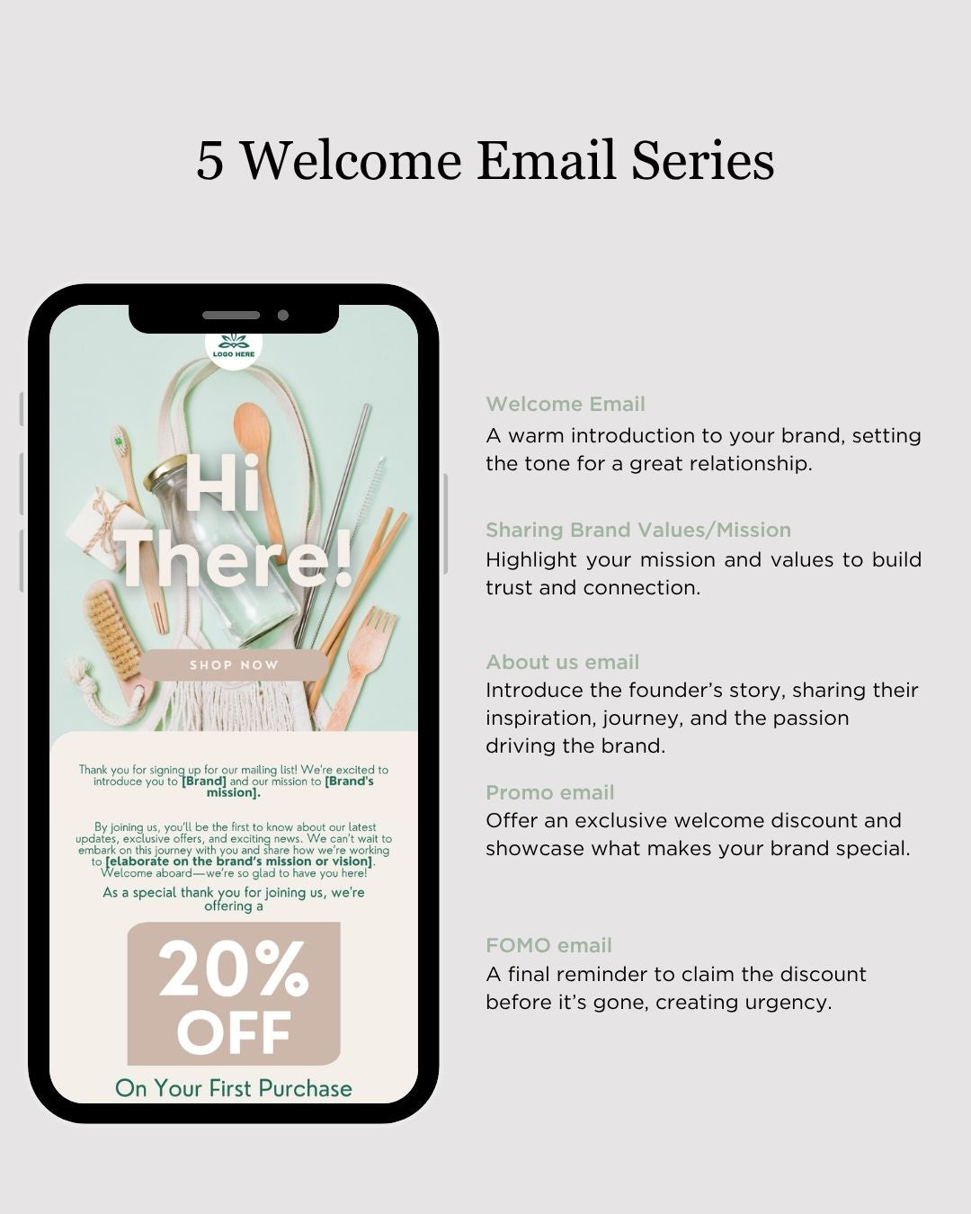 E-commerce Email Marketing Newsletter Canva Template Bundle for Klaviyo Mailchimp and Flodesk | Reusable Household Items