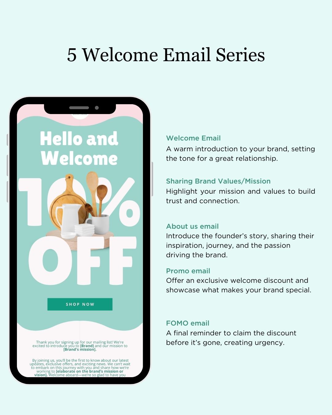 E-commerce Email Marketing Newsletter Canva Template Bundle for Klaviyo Mailchimp and Flodesk | Kitchen and Dining Essentials