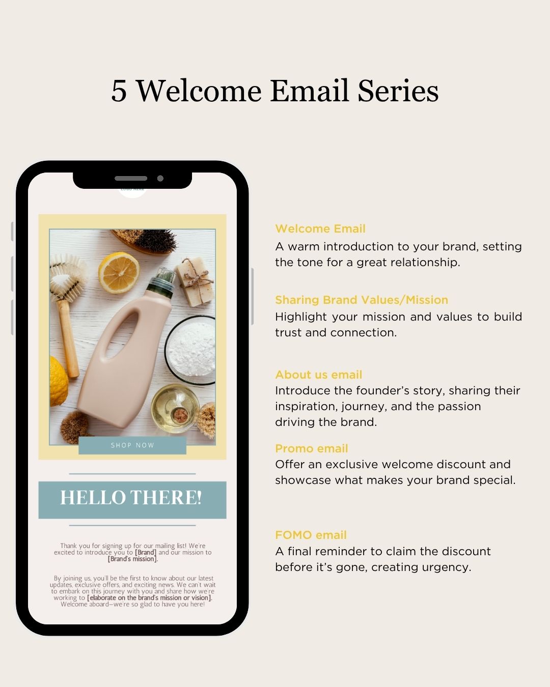 E-commerce Email Marketing Newsletter Canva Template Bundle for Klaviyo Mailchimp and Flodesk | Eco-friendly Cleaning Supplies