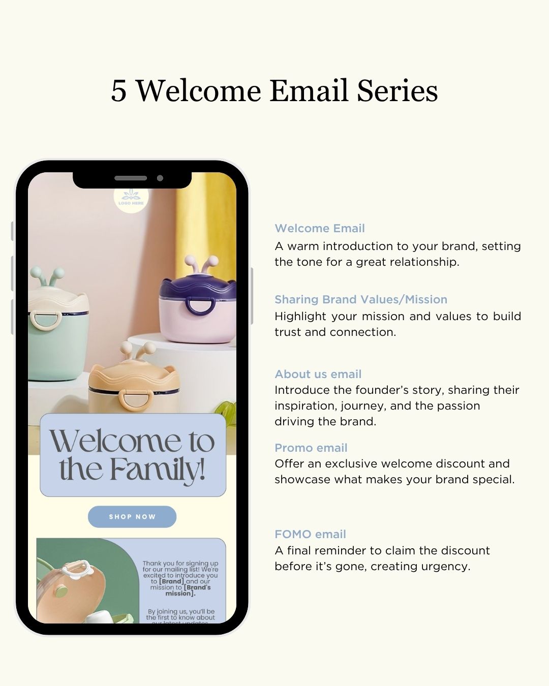 E-commerce Email Marketing Newsletter Canva Template Bundle for Klaviyo Mailchimp and Flodesk | Baby Essentials