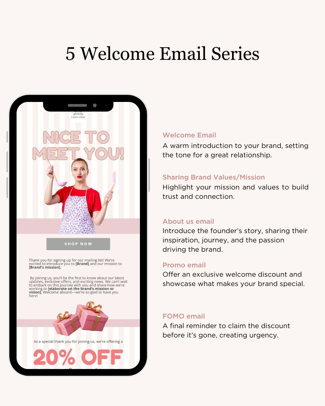 E-commerce Email Marketing Newsletter Canva Template Bundle for Klaviyo Mailchimp and Flodesk | Baking Materials