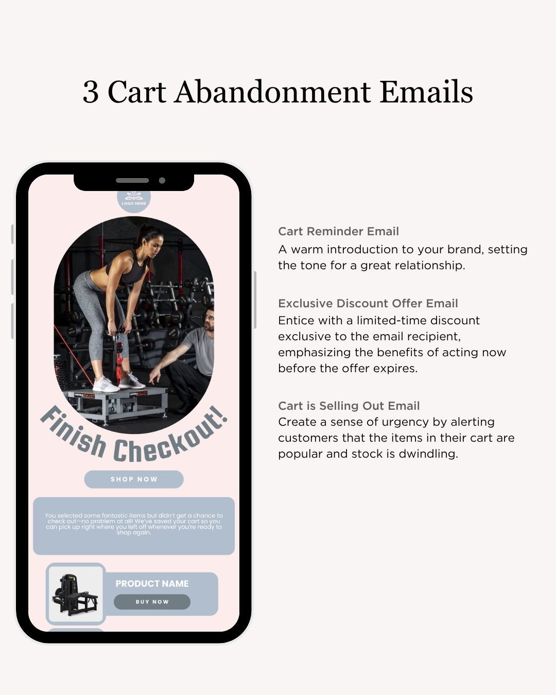 E-commerce Email Marketing Newsletter Canva Template Bundle for Klaviyo Mailchimp and Flodesk | Sports Equipment