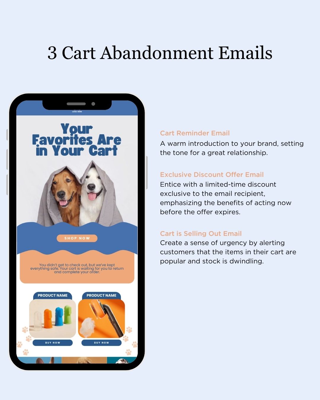 E-commerce Email Marketing Newsletter Canva Template Bundle for Klaviyo Mailchimp and Flodesk | Pet Grooming and Health Products