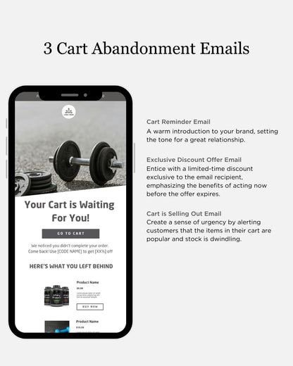 E-commerce Email Marketing Newsletter Canva Template Bundle for Klaviyo Mailchimp and Flodesk | Fitness Equipment and Gear