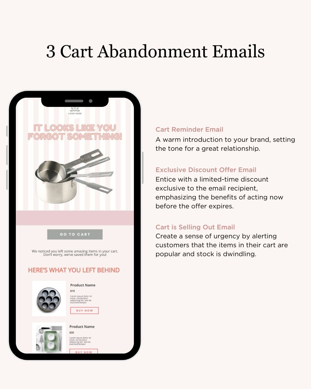 E-commerce Email Marketing Newsletter Canva Template Bundle for Klaviyo Mailchimp and Flodesk | Baking Materials