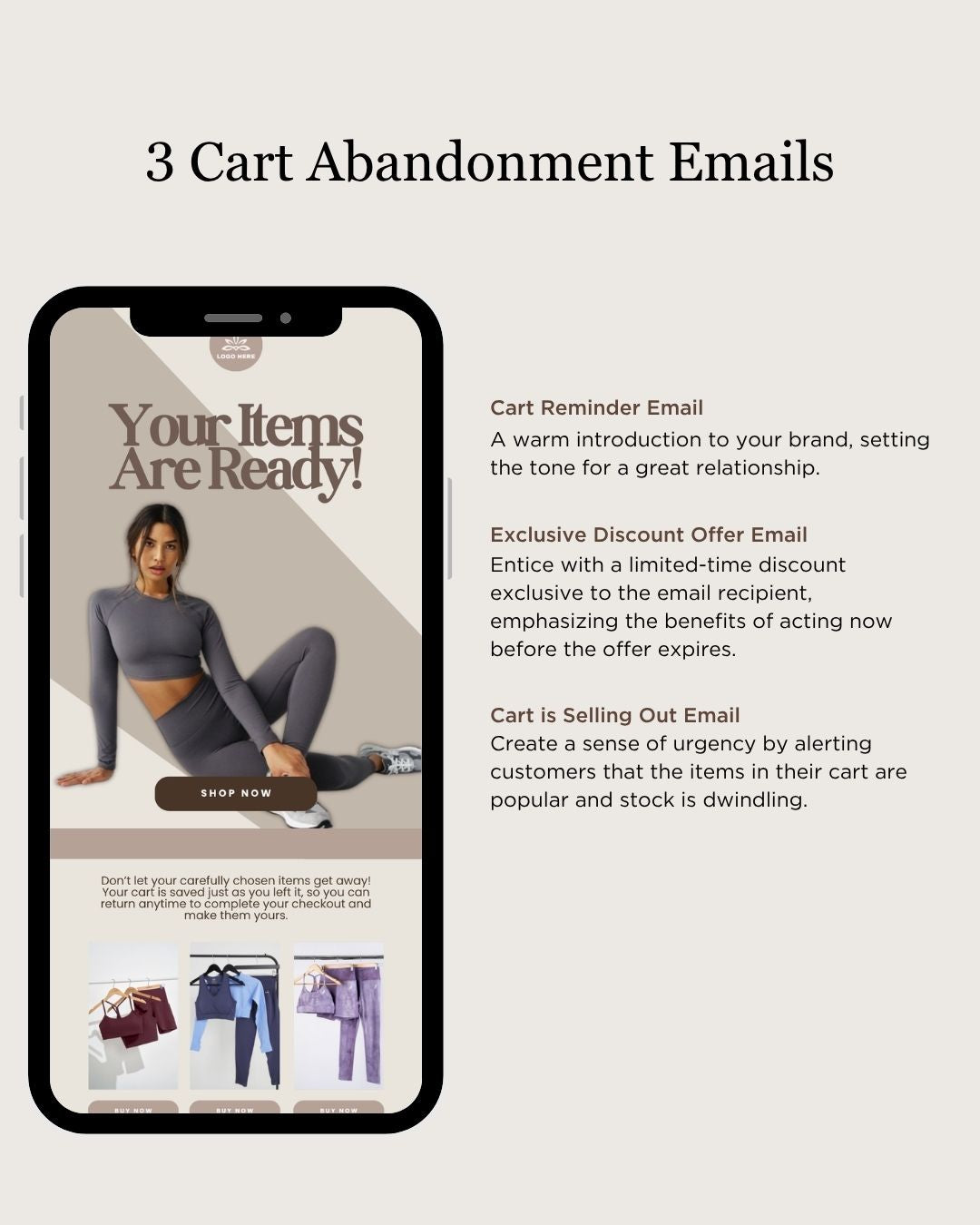 E-commerce Email Marketing Newsletter Canva Template Bundle for Klaviyo Mailchimp and Flodesk | Sports Wear