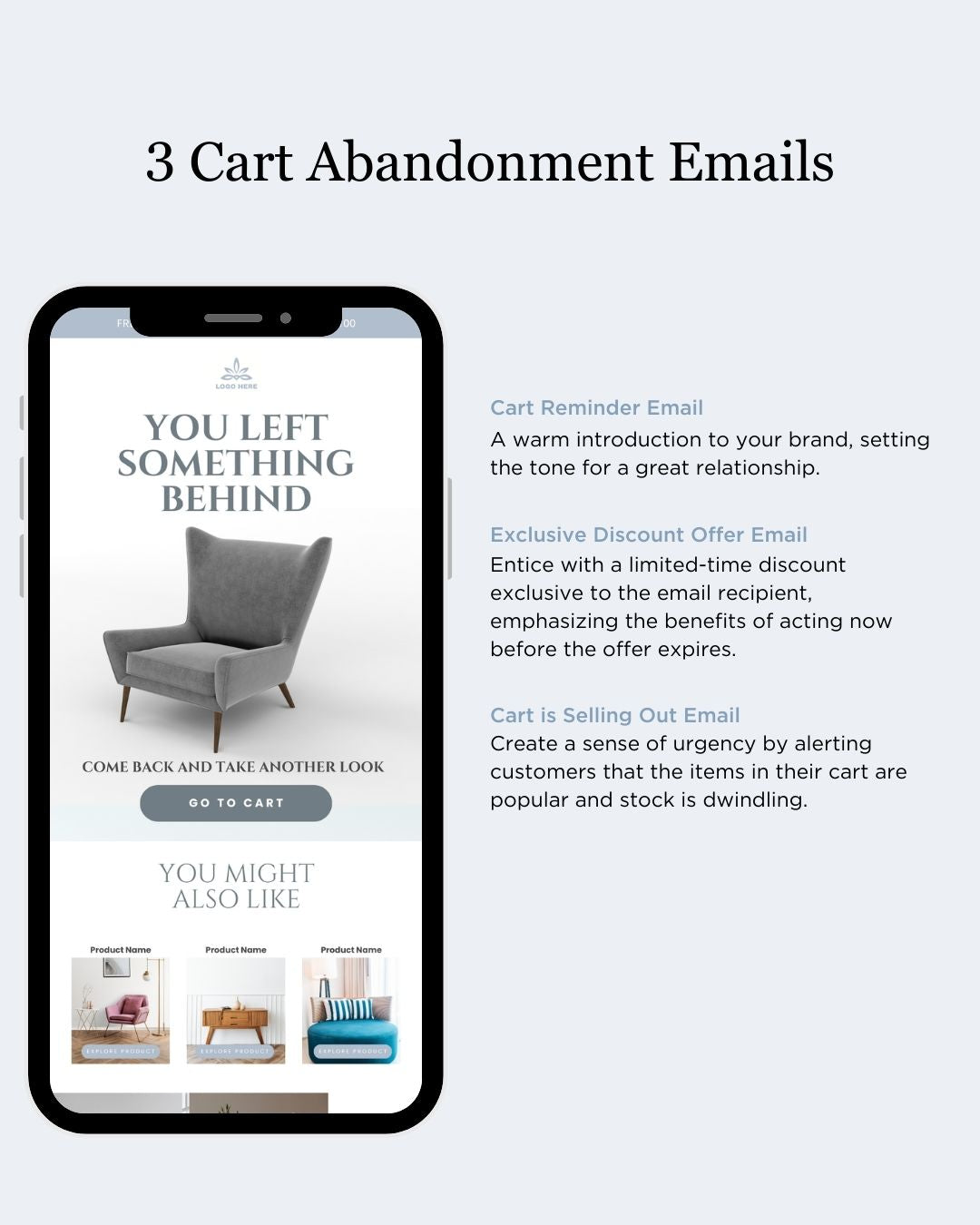 E-commerce Email Marketing Newsletter Canva Template Bundle for Klaviyo Mailchimp and Flodesk | Furniture and Decor