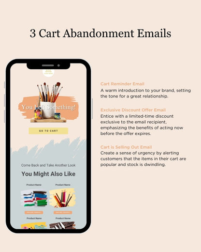 E-commerce Email Marketing Newsletter Canva Template Bundle for Klaviyo Mailchimp and Flodesk | Professional Art Supplies