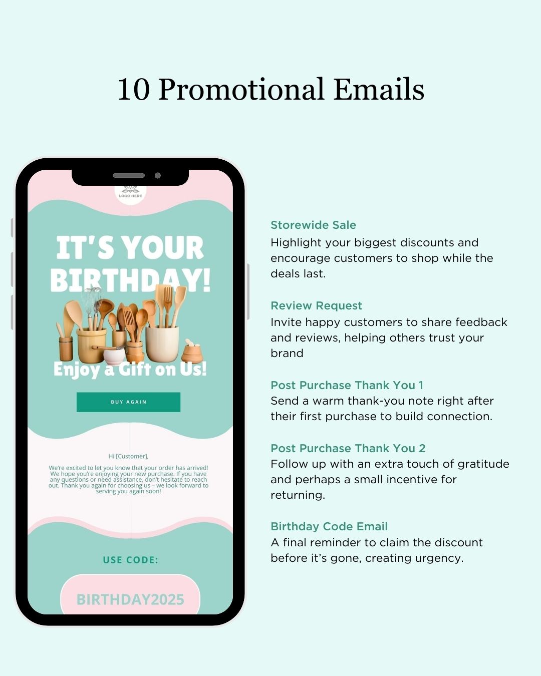 E-commerce Email Marketing Newsletter Canva Template Bundle for Klaviyo Mailchimp and Flodesk | Kitchen and Dining Essentials