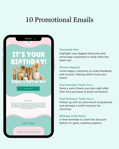 E-commerce Email Marketing Newsletter Canva Template Bundle for Klaviyo Mailchimp and Flodesk | Kitchen and Dining Essentials