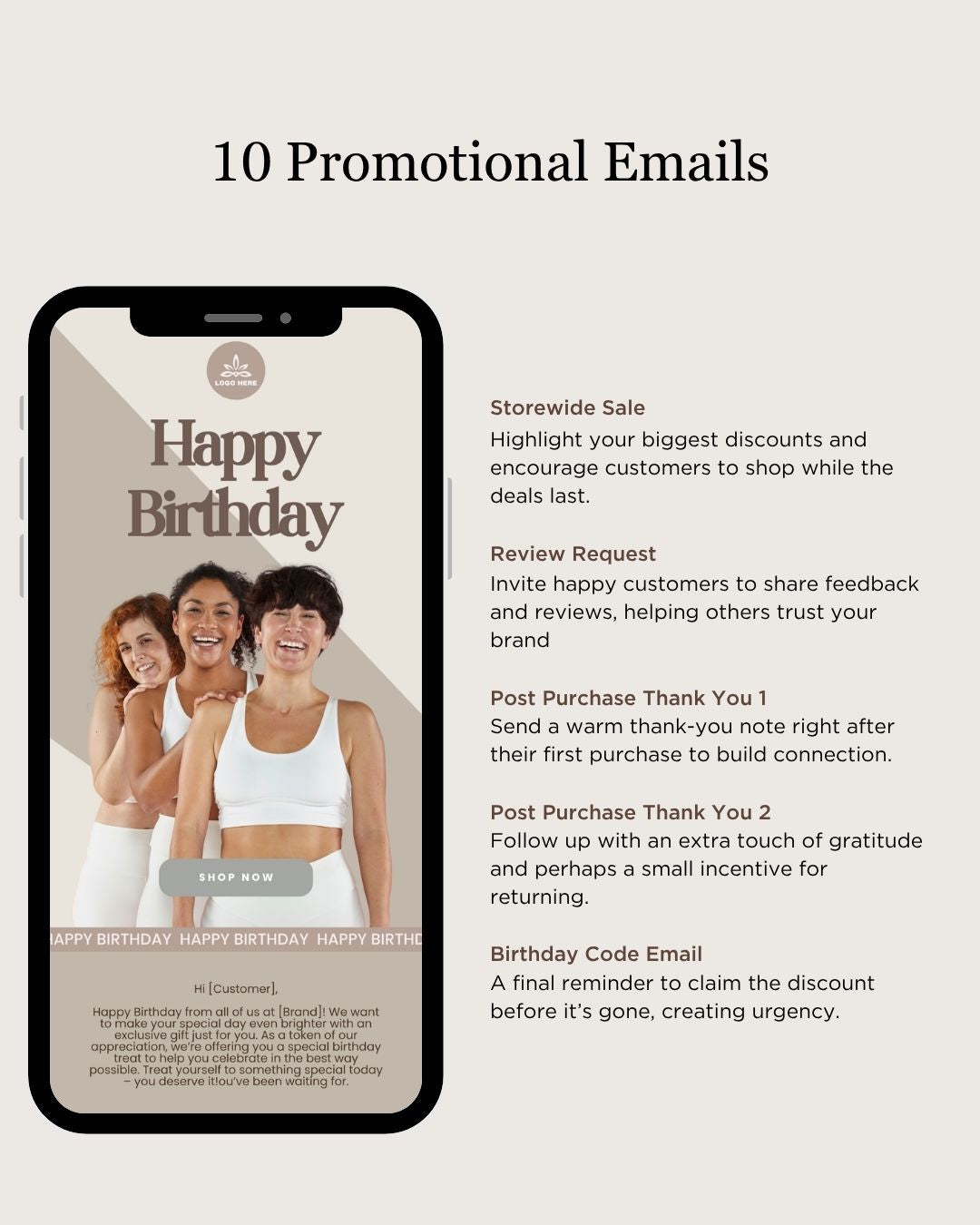 E-commerce Email Marketing Newsletter Canva Template Bundle for Klaviyo Mailchimp and Flodesk | Sports Wear