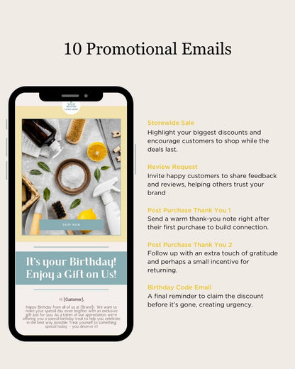 E-commerce Email Marketing Newsletter Canva Template Bundle for Klaviyo Mailchimp and Flodesk | Eco-friendly Cleaning Supplies