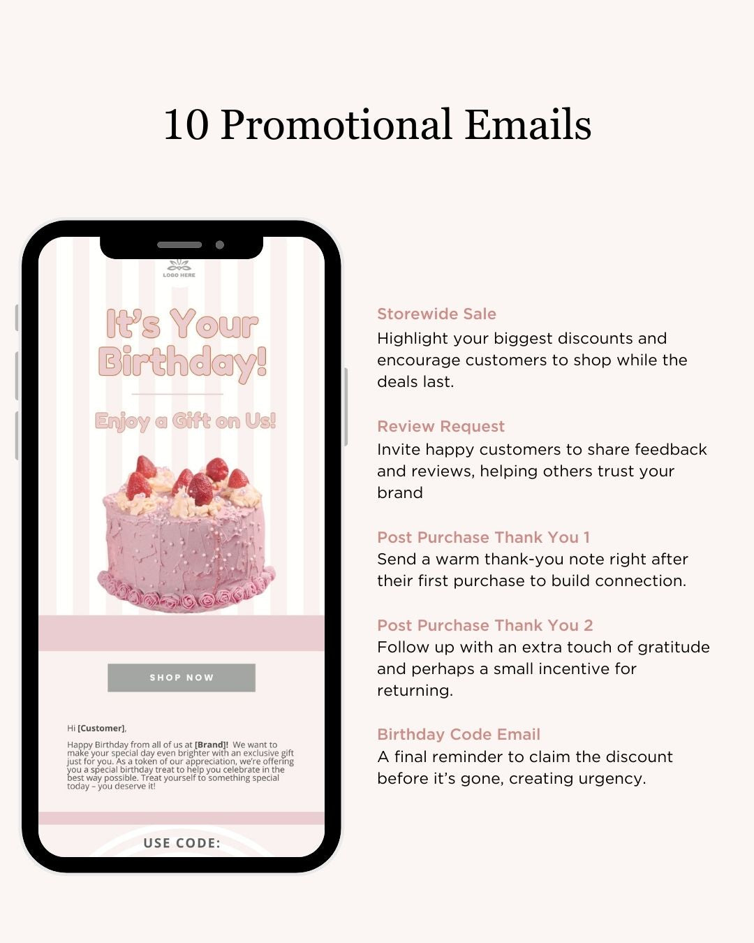 E-commerce Email Marketing Newsletter Canva Template Bundle for Klaviyo Mailchimp and Flodesk | Baking Materials