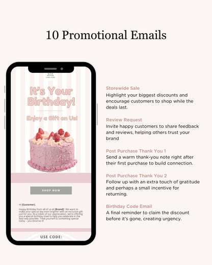 E-commerce Email Marketing Newsletter Canva Template Bundle for Klaviyo Mailchimp and Flodesk | Baking Materials