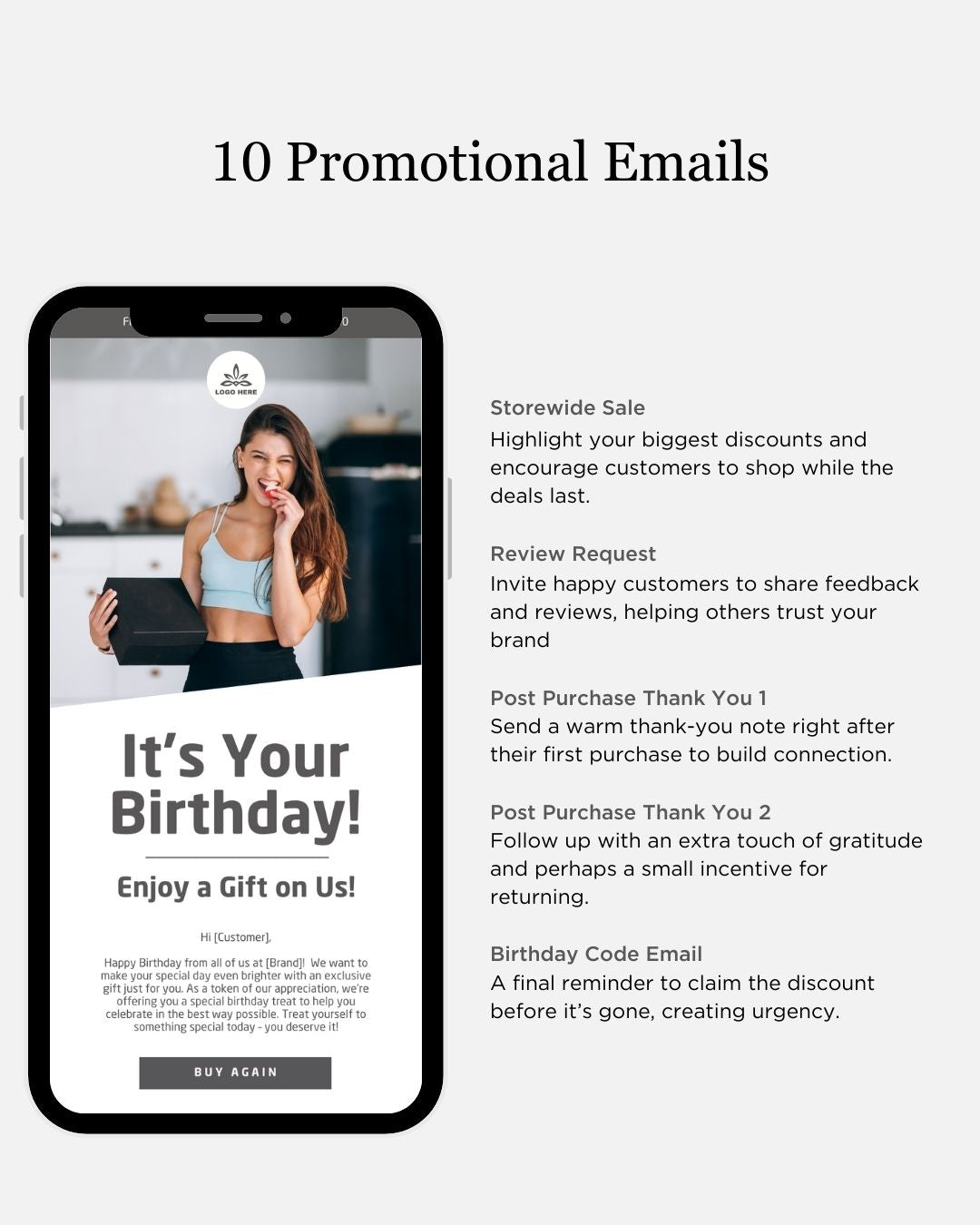 E-commerce Email Marketing Newsletter Canva Template Bundle for Klaviyo Mailchimp and Flodesk | Fitness Equipment and Gear