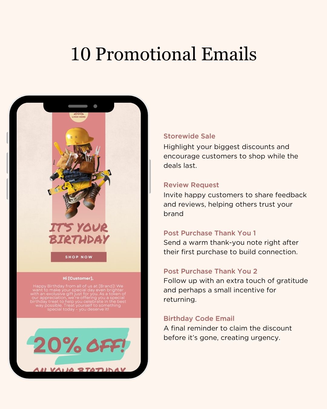 E-commerce Email Marketing Newsletter Canva Template Bundle for Klaviyo Mailchimp and Flodesk | Tools and Replacement Parts