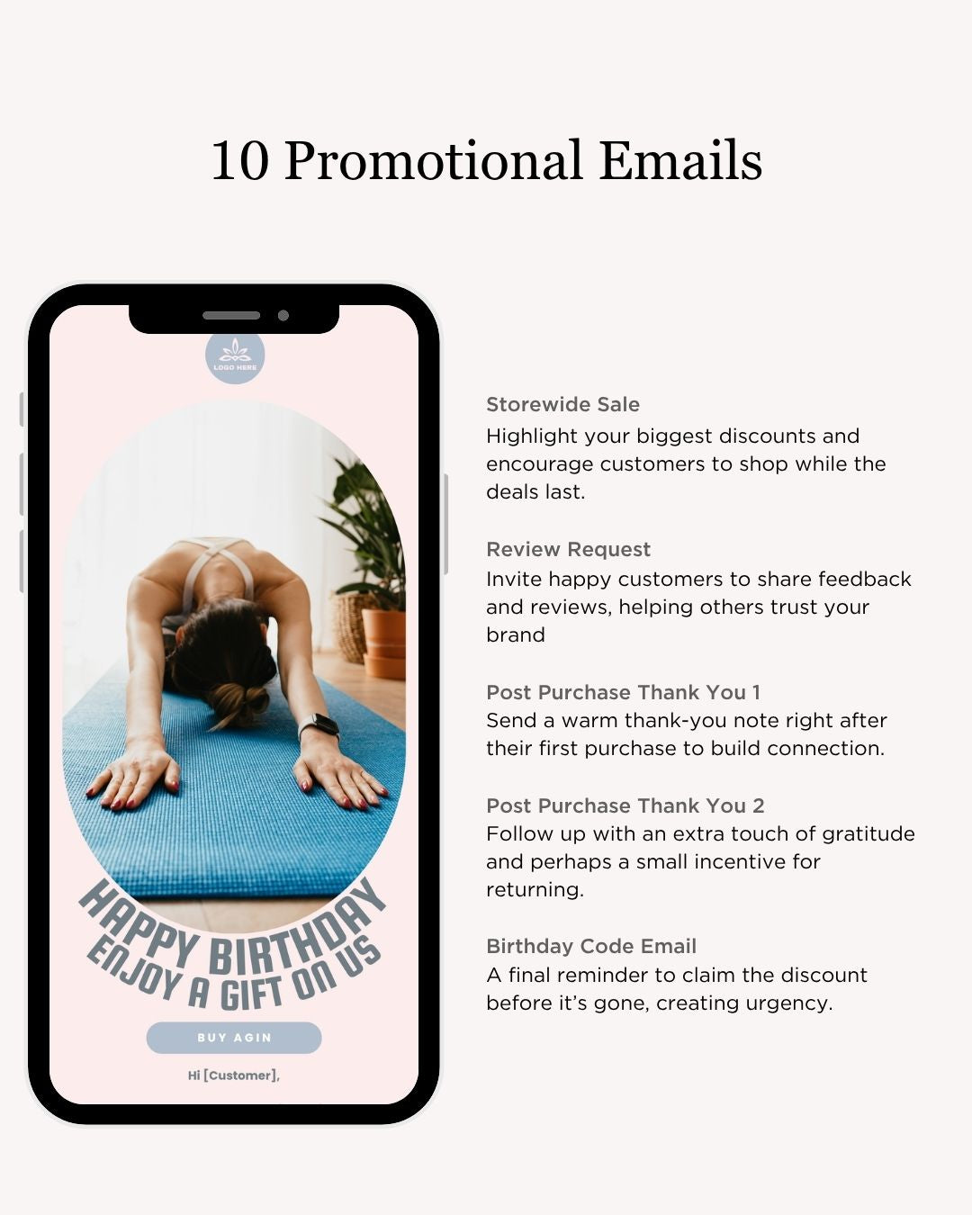E-commerce Email Marketing Newsletter Canva Template Bundle for Klaviyo Mailchimp and Flodesk | Sports Equipment