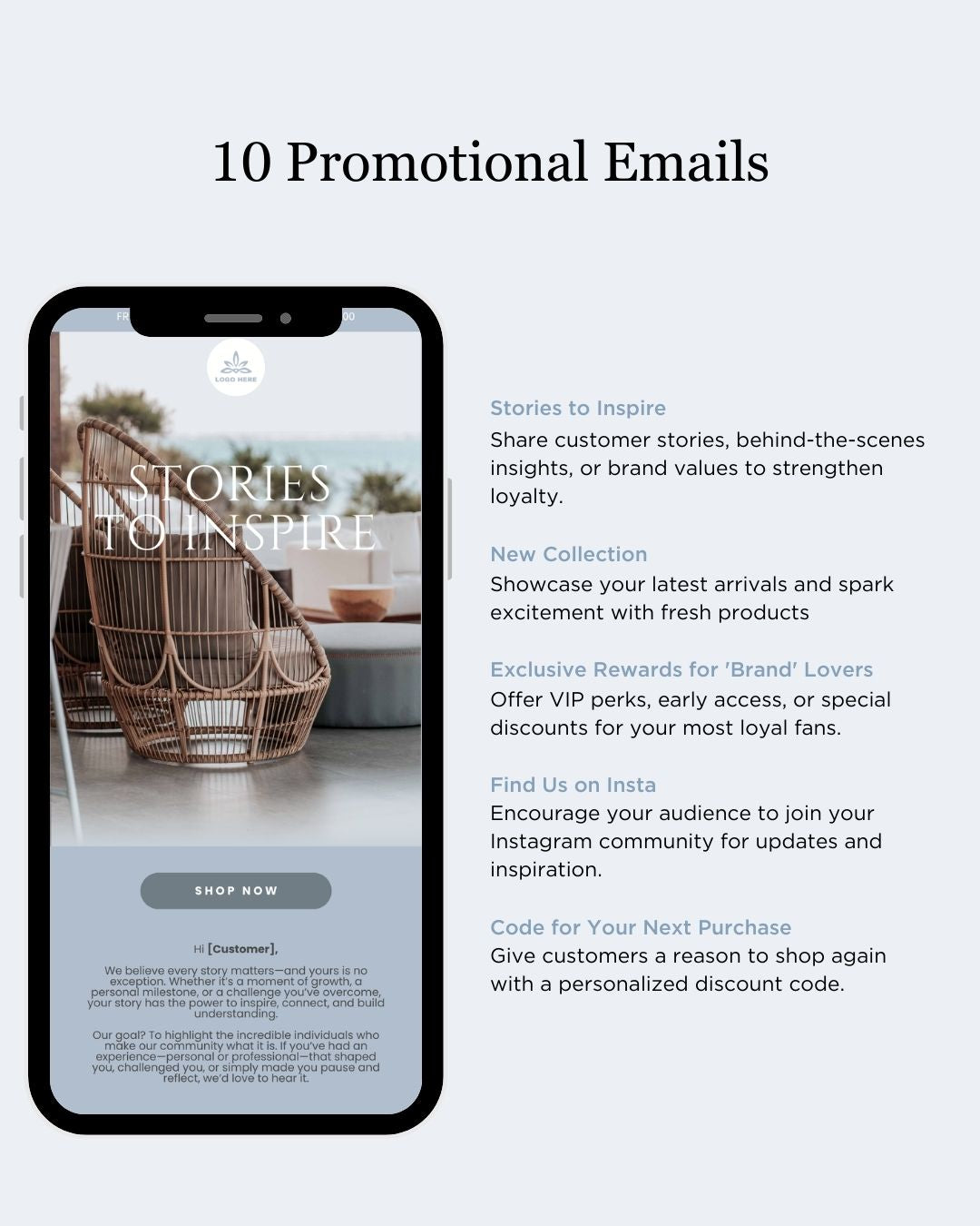 E-commerce Email Marketing Newsletter Canva Template Bundle for Klaviyo Mailchimp and Flodesk | Furniture and Decor