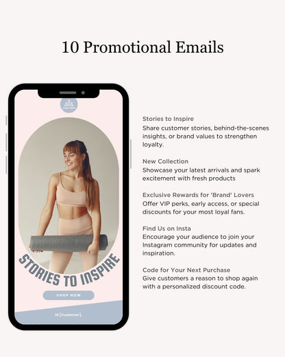 E-commerce Email Marketing Newsletter Canva Template Bundle for Klaviyo Mailchimp and Flodesk | Sports Equipment
