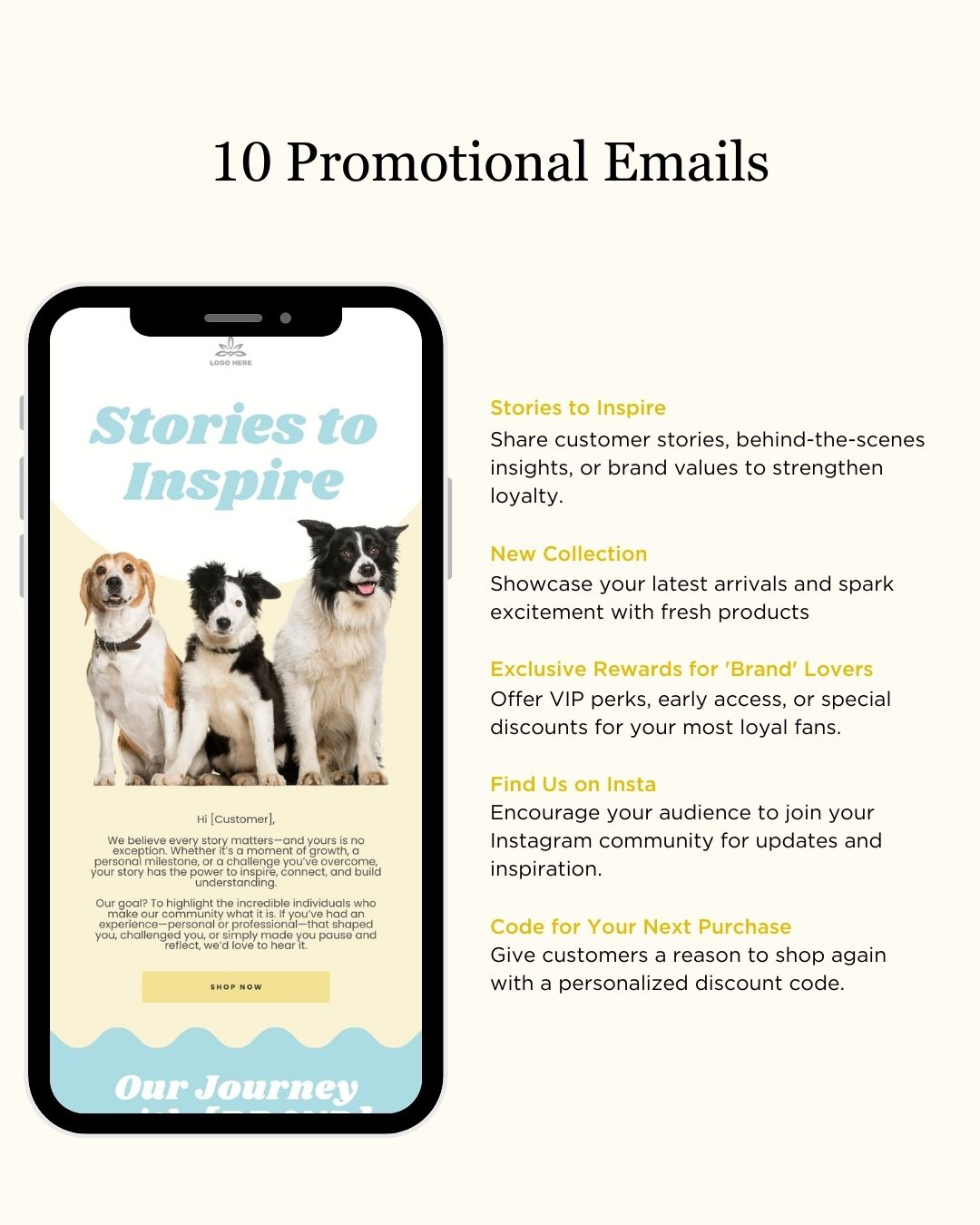 E-commerce Email Marketing Newsletter Canva Template Bundle for Klaviyo Mailchimp and Flodesk | Pet Toys and Accessories