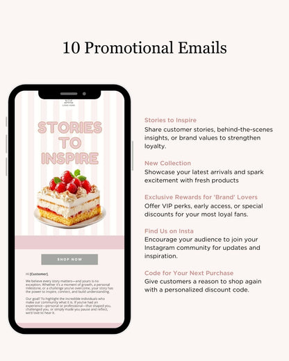 E-commerce Email Marketing Newsletter Canva Template Bundle for Klaviyo Mailchimp and Flodesk | Baking Materials