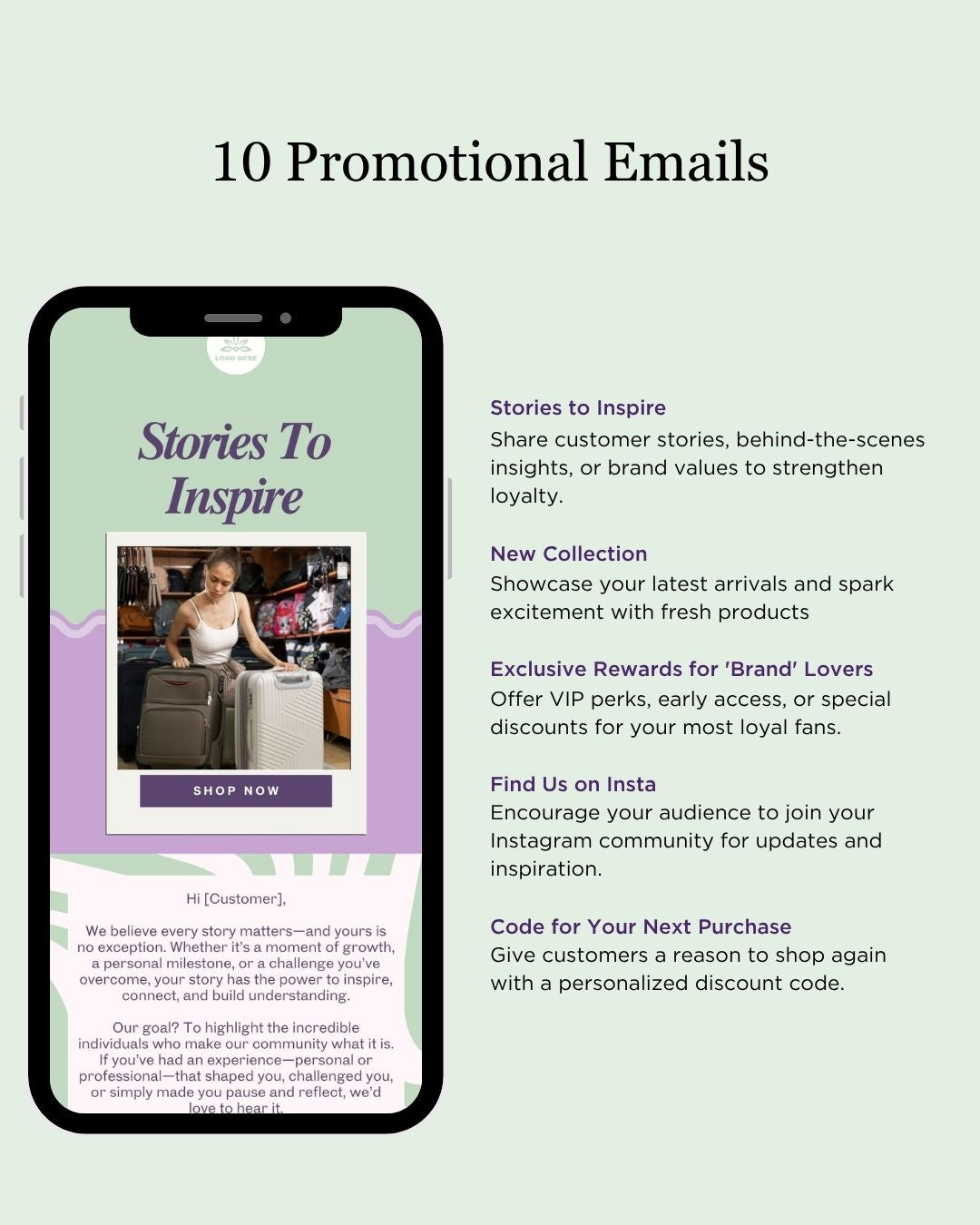 E-commerce Email Marketing Newsletter Canva Template Bundle for Klaviyo Mailchimp and Flodesk | Travel Accessories
