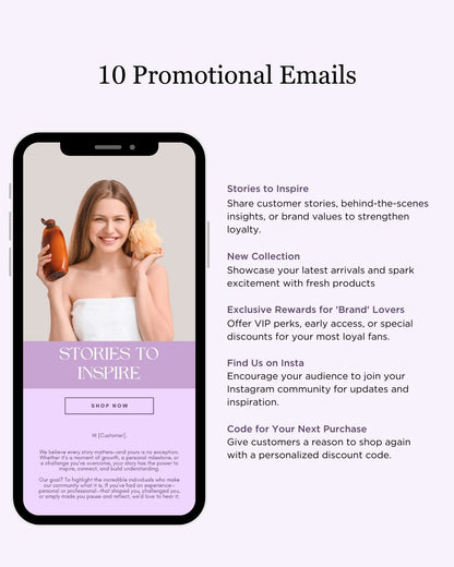 E-commerce Email Marketing Newsletter Canva Template Bundle for Klaviyo Mailchimp and Flodesk | Haircare