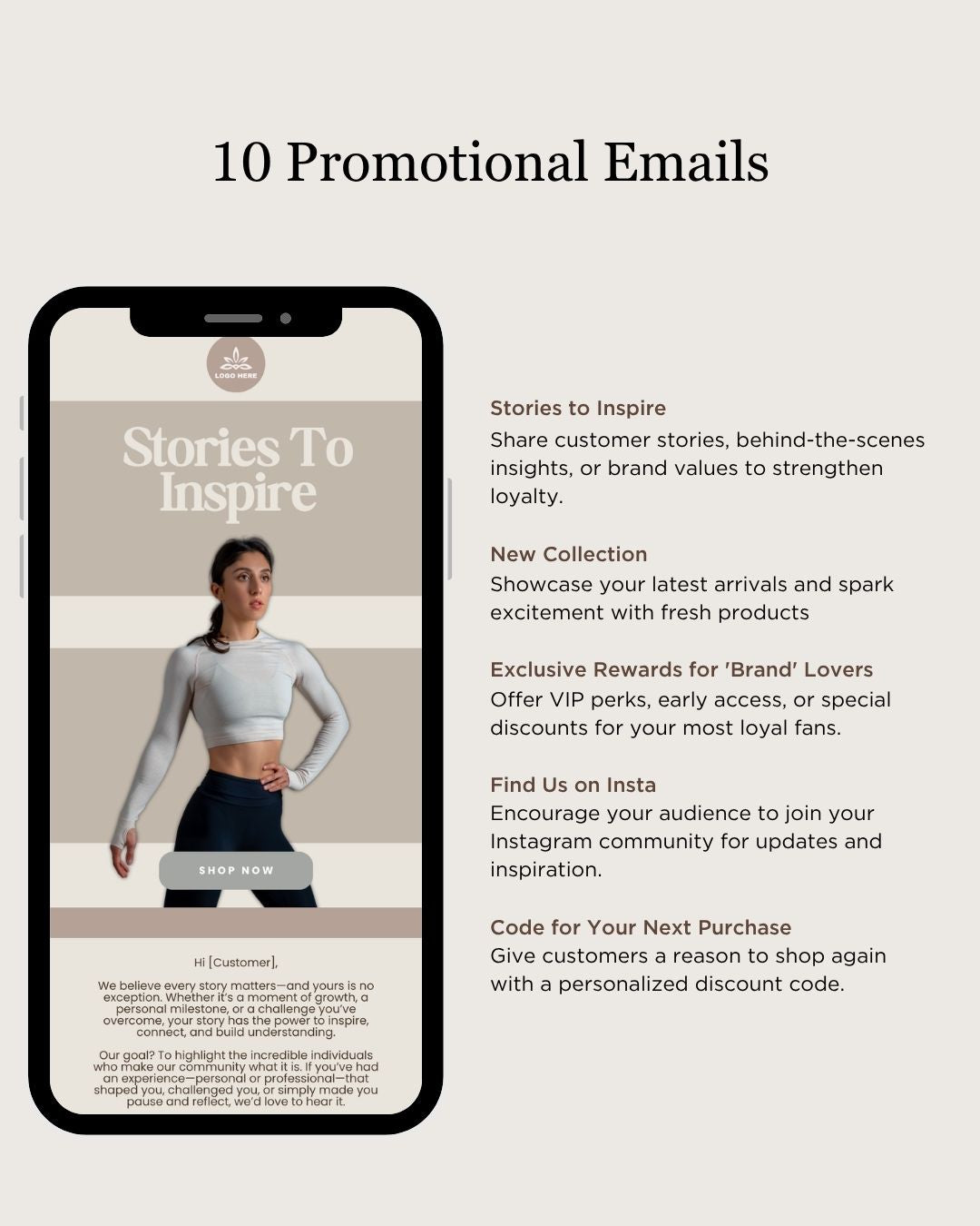E-commerce Email Marketing Newsletter Canva Template Bundle for Klaviyo Mailchimp and Flodesk | Sports Wear