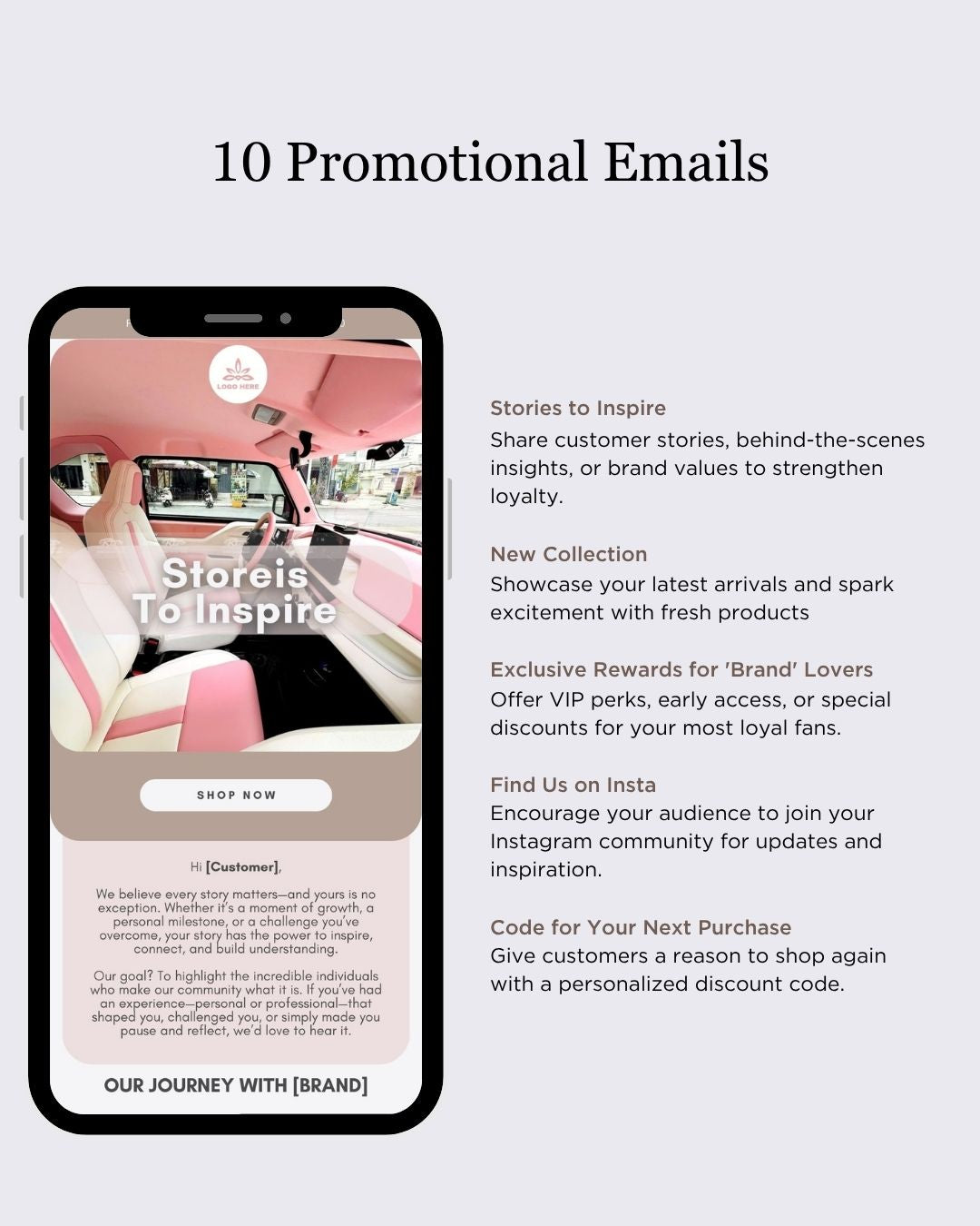 E-commerce Email Marketing Newsletter Canva Template Bundle for Klaviyo Mailchimp and Flodesk | Car Accessories