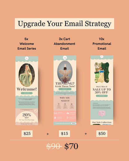 E-commerce Email Marketing Newsletter Canva Template Bundle for Klaviyo Mailchimp and Flodesk | Costumes and Props