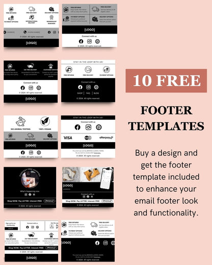 E-commerce Email Marketing Newsletter Canva Template Bundle for Klaviyo Mailchimp and Flodesk | Skincare