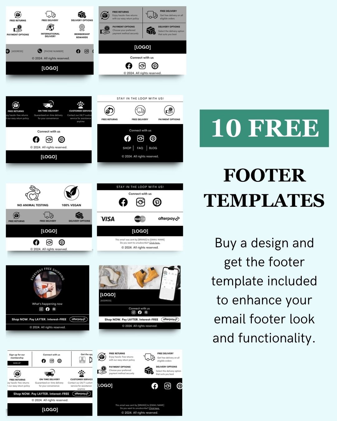 E-commerce Email Marketing Newsletter Canva Template Bundle for Klaviyo Mailchimp and Flodesk | Nutritional Supplements and Vitamins