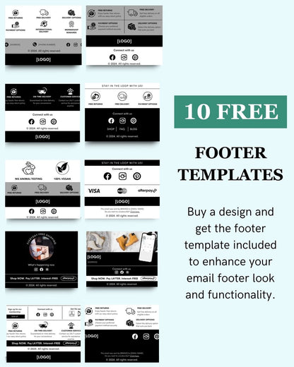 E-commerce Email Marketing Newsletter Canva Template Bundle for Klaviyo Mailchimp and Flodesk | Nutritional Supplements and Vitamins