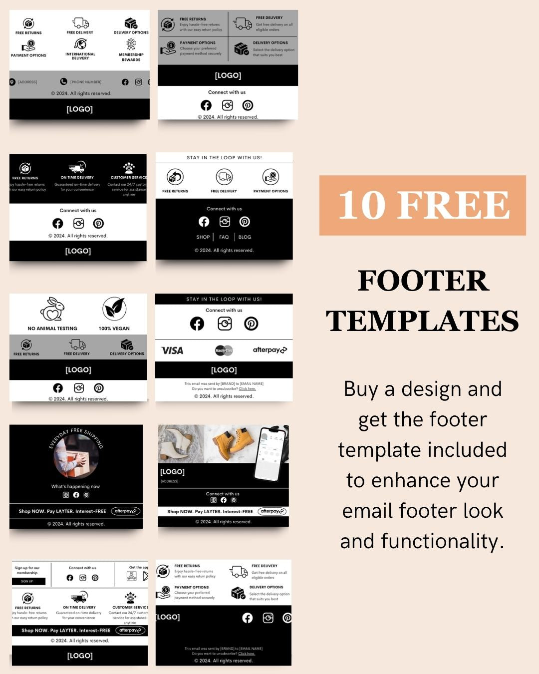 E-commerce Email Marketing Newsletter Canva Template Bundle for Klaviyo Mailchimp and Flodesk | Professional Art Supplies